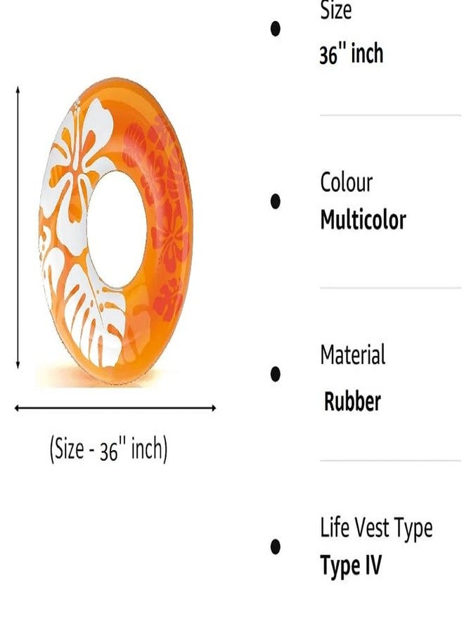ClearChoice:- Adult Swim Ring Swimming Tube - Fruit Print Floating Inflatable Tube Ring Blow Up Raft Tube(9 + Years Up)(Multi Color)(Size - 36''inch)(1 PIS) - Image 5